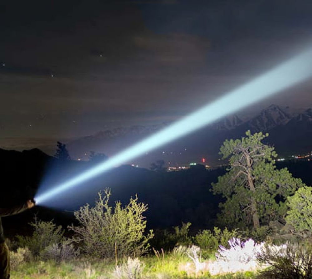 Military Titanium Laser Flashlight